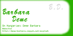 barbara deme business card